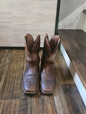 Ariat Circuit Patriot Distressed Men's Brown Leather Western Cowboy Boots